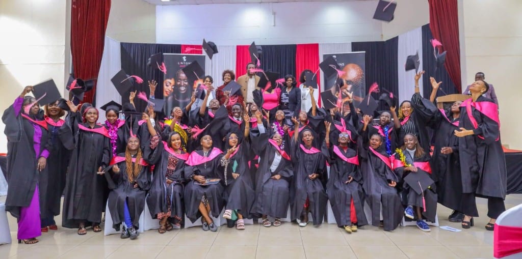Lintons Foundation graduates celebrating at their graduation ceremony